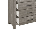 Rustic Design Gray Finish 1Pc Chest With Storage Drawers Black Metal Hardware Bedroom Furniture Gray Wood