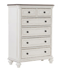 Traditional Design 1Pc Chest Of Drawers Storage Dark Finished Knobs Wooden Bedroom Furniture Antique White Bedroom Wood