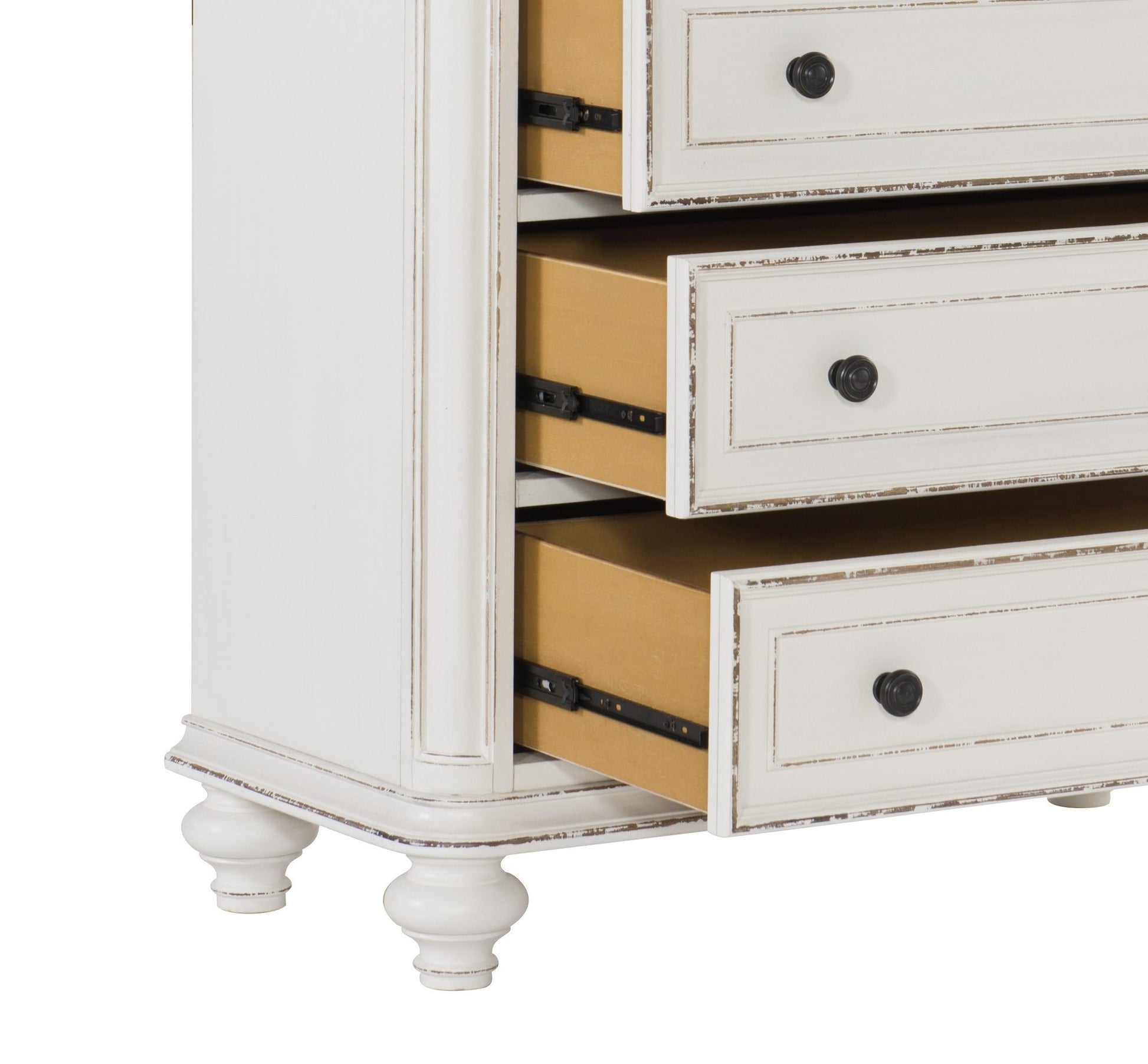 Traditional Design 1Pc Chest Of Drawers Storage Dark Finished Knobs Wooden Bedroom Furniture Antique White Bedroom Wood