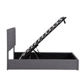 Full Size Upholstered Platform Bed With A Hydraulic Storage System Gray Gray Upholstered