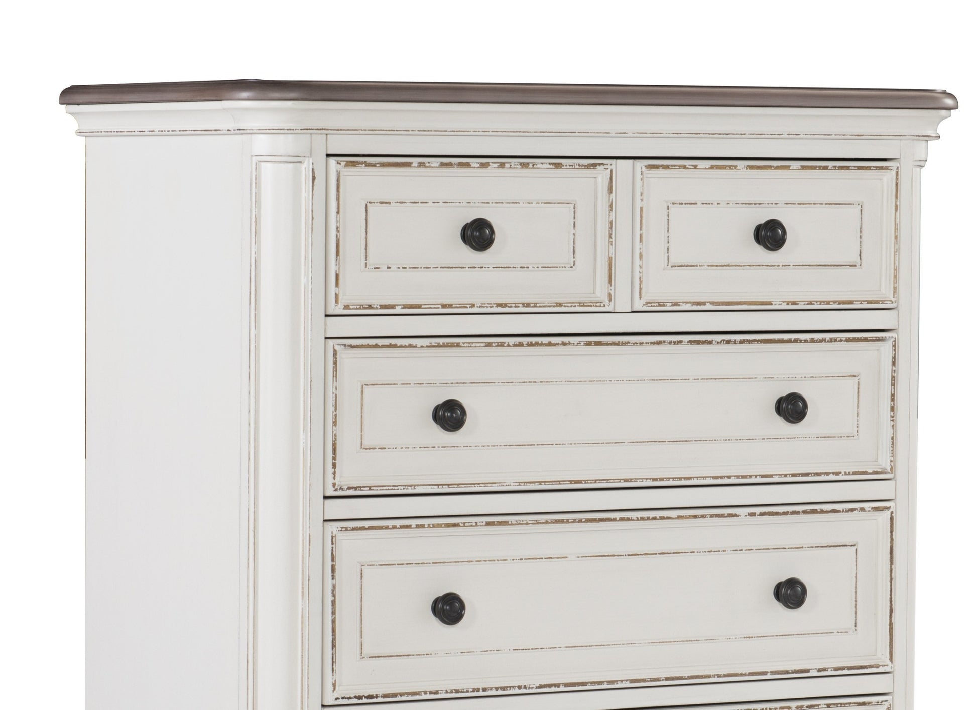 Traditional Design 1Pc Chest Of Drawers Storage Dark Finished Knobs Wooden Bedroom Furniture Antique White Bedroom Wood