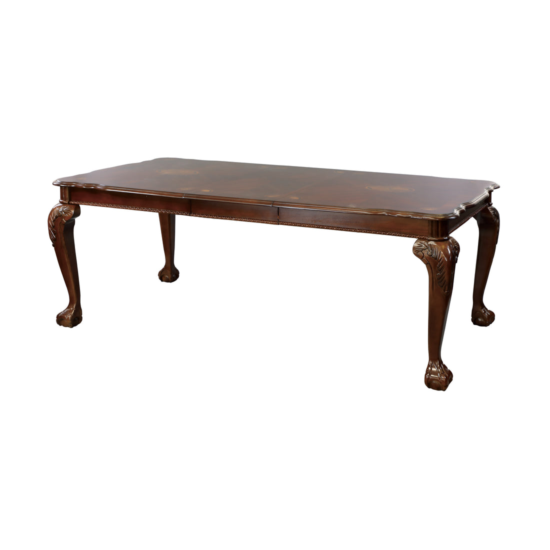 Elegant Design Dark Cherry Finish Dining Table With Removable Extension Leaf Cherry Veneer Wood Dining Furniture Brown Mix Dining Room Traditional Wood