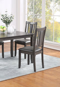 Grey Finish Dinette 5Pc Set Kitchen Breakfast Dining Table W Wooden Top Upholstered Cushion Chairs Dining Room Furniture Gray Wood Dining Room Solid Wood Rubberwood Rectangular Dining Table With Chair Wood Wood Grey Mix Seats 4 48 Inches Modern 4 Leg