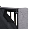 Full Size Upholstered Platform Bed With A Hydraulic Storage System Gray Gray Upholstered