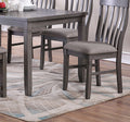 Dining Room Furniture Simple 6Pc Set Dining Table 4X Side Chairs And A Bench Solid Wood And Veneers Wood Dining Room Solid Wood Rubberwood Rectangular Dining Table With Chair And Bench Wood Wood Grey Mix Slat Back Seats 6 60 Inches