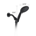 Matt Black High Pressure Multi Function With Hand Held Shower Faucet Matte Black Abs