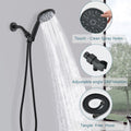 Matt Black High Pressure Multi Function With Hand Held Shower Faucet Matte Black Abs