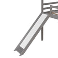 Twin Loft Bed With Slide, House Bed With Slide,Gray Old Sku :Wf286245Aae Twin Gray Solid Wood