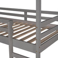 Twin Loft Bed With Slide, House Bed With Slide,Gray Old Sku :Wf286245Aae Twin Gray Solid Wood