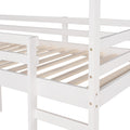 Twin Loft Bed With Slide, House Bed With Slide,White Old Sku :Wf286245Aak Twin White Solid Wood