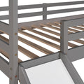 Twin Loft Bed With Slide, House Bed With Slide,Gray Old Sku :Wf286245Aae Twin Gray Solid Wood