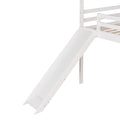 Twin Loft Bed With Slide, House Bed With Slide,White Old Sku :Wf286245Aak Twin White Solid Wood