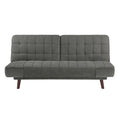 Elegant Three In One Lounger Sofa Sleeper Dark Gray Chenille Fabric Upholstered Attached Cushions Adjustable Arms Casual Living Room Furniture Dark Gray Primary Living Space Chenille