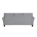 Modern 1Pc Sofa Dark Gray Textured Fabric Upholstered Rounded Arms Attached Cushions Transitional Living Room Furniture Dark Gray Primary Living Space Classic,Farmhouse,Modern,Traditional,Transitional Fabric