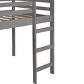 Twin Loft Bed With Slide, House Bed With Slide,Gray Old Sku :Wf286245Aae Twin Gray Solid Wood