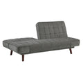 Elegant Three In One Lounger Sofa Sleeper Dark Gray Chenille Fabric Upholstered Attached Cushions Adjustable Arms Casual Living Room Furniture Dark Gray Primary Living Space Chenille