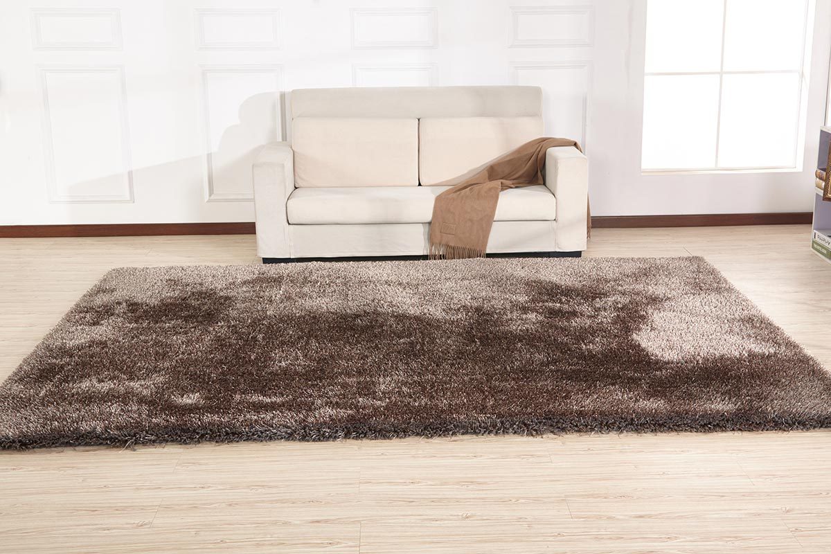 "Chubby Shaggy" Hand Tufted Area Rug Dark Grey Polyester