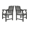 Malibu Outdoor Garden Armchair Gray Solid Wood