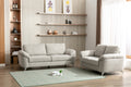 Contemporary Living Room 1Pc Gray Color Sofa With Metal Legs Plywood Casual Style Furniture Gray Primary Living Space Fabric