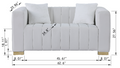 A Modern Channel Sofa Take On A Traditional Chesterfield,Black Color,Seater Black Velvet 2 Seat