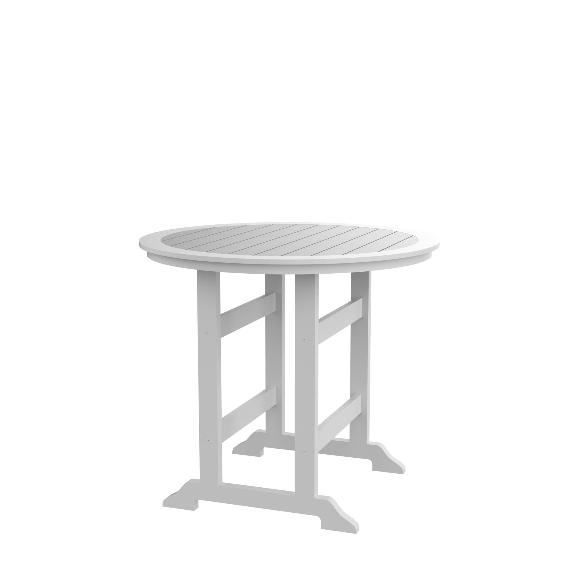 Hdpe Bar Table, Dining Table, Patio Bar Set ,Counter Height Table For Outdoor White Gray White Hdpe