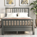 Wood Platform Bed With Headboard And Footboard, Full Gray Full Gray Pine