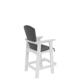 Hdpe Bar Chair, Outdoor Tall Adirondack Chairs Set Of 2, Patio Bar Stool Chair With High Back White Gray, Set Of 2 White Gray Hdpe