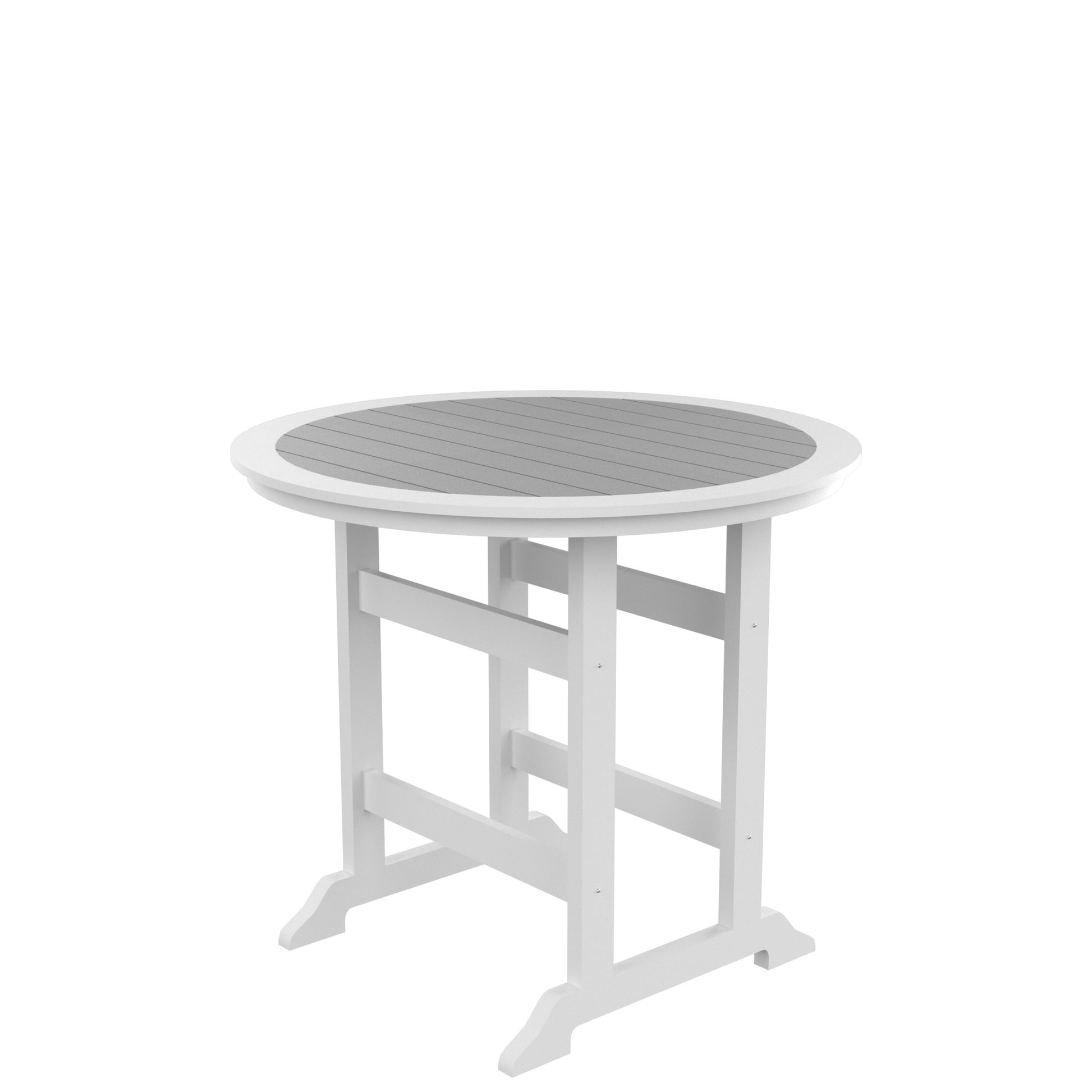 Hdpe Bar Table, Dining Table, Patio Bar Set ,Counter Height Table For Outdoor White Gray White Hdpe