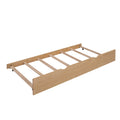 Full Size Wooden House Bed With Twin Size Trundle, Natural Natural Solid Wood