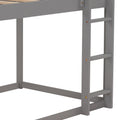 Twin Over Twin Low Bunk Bed, House Bed With Laddergray Old Sku:Wf197808Aae Gray Pine