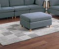 Living Room Furniture Ottoman Steel Color Dorris Fabric 1Pc Cushion Ottomans Wooden Legs Deco Grey Mix Primary Living Space Grey Contemporary,Transitional Fabric