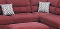 Sectional Sofa Red Velvet #F6419 Red Fabric