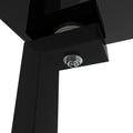 Set Of 2, Glass Two Layer Tea Table, Small Round Table, Bedroom Corner Table, Living Room Side Table,Black Black Tempered Glass