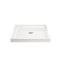 Goodyo 36X36In Shower Base White, Centered Drain And Single Threshold White Abs Acrylic