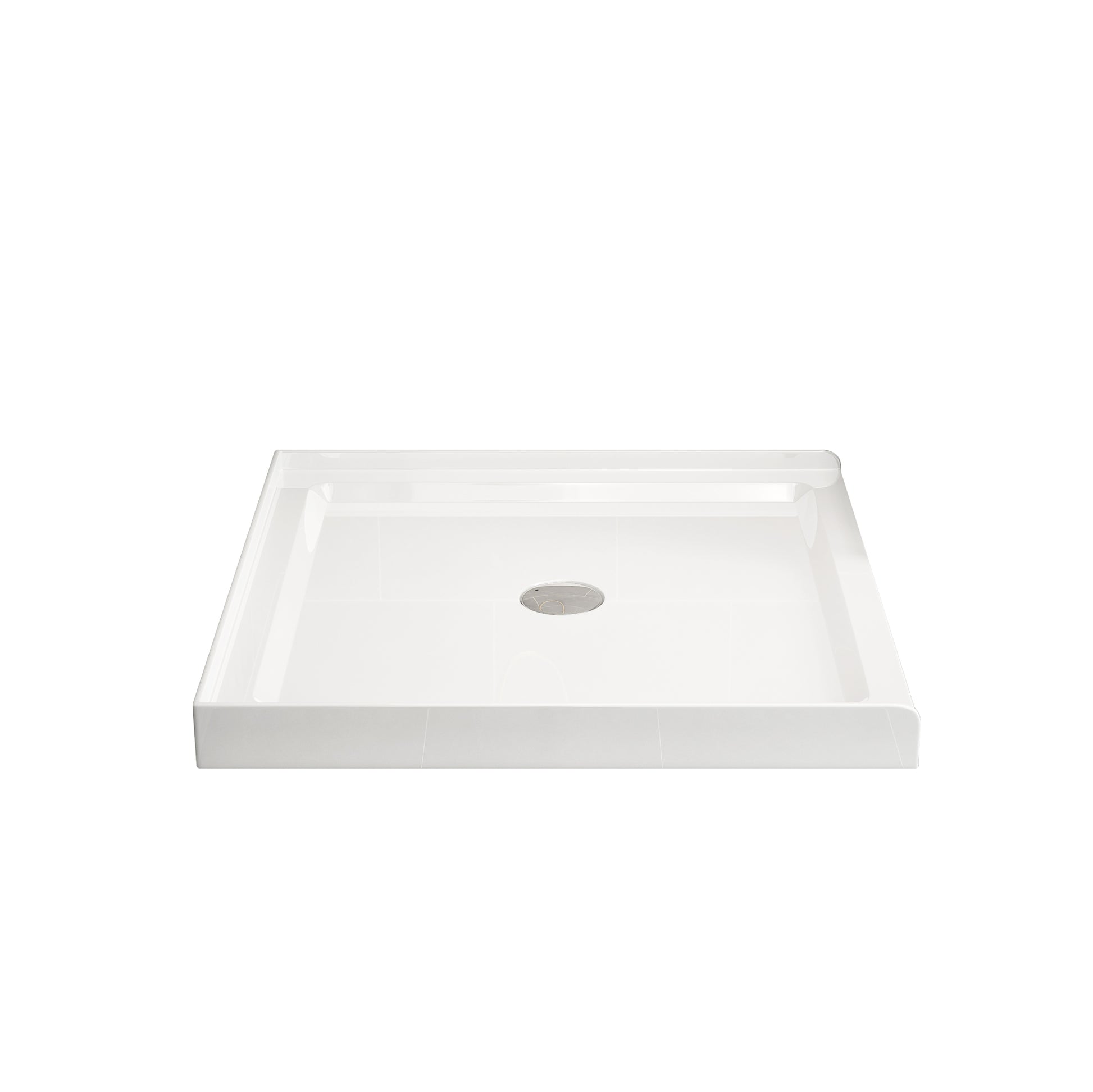 Goodyo 36X36In Shower Base White, Centered Drain And Single Threshold White Abs Acrylic