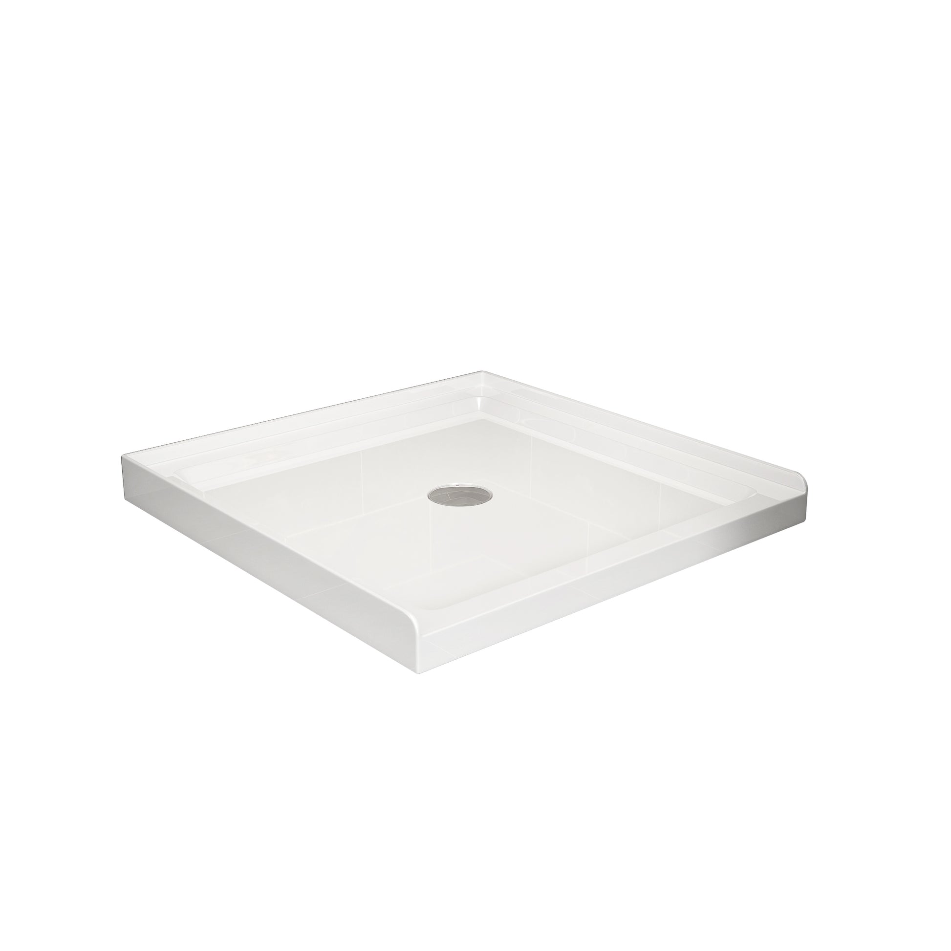 Goodyo 36X36In Shower Base White, Centered Drain And Single Threshold White Abs Acrylic