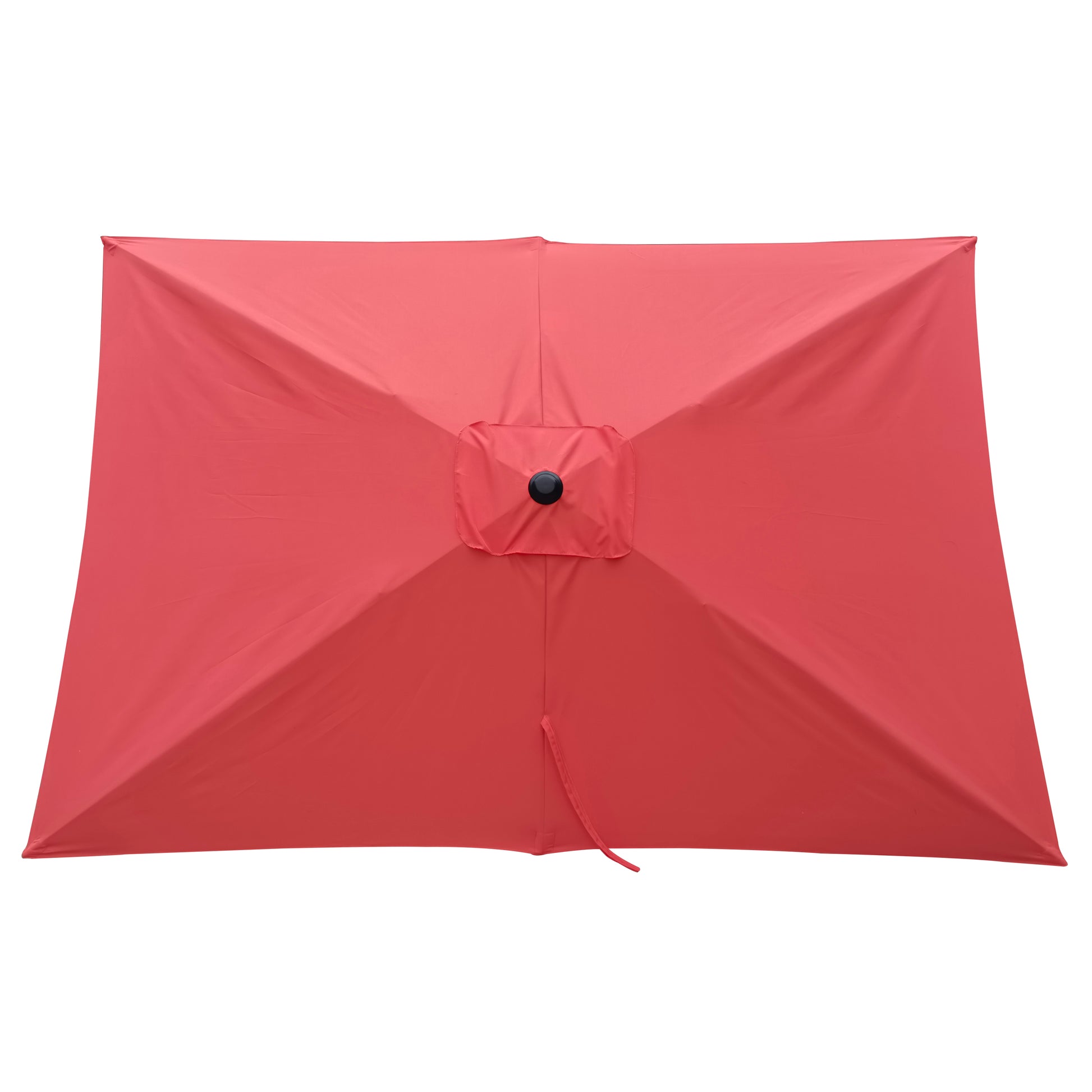 6 X 9Ft Patio Umbrella Outdoor Waterproof Umbrella With Crank And Push Button Tilt Without Flap For Garden Backyard Pool Swimming Pool Market Brick Red Steel