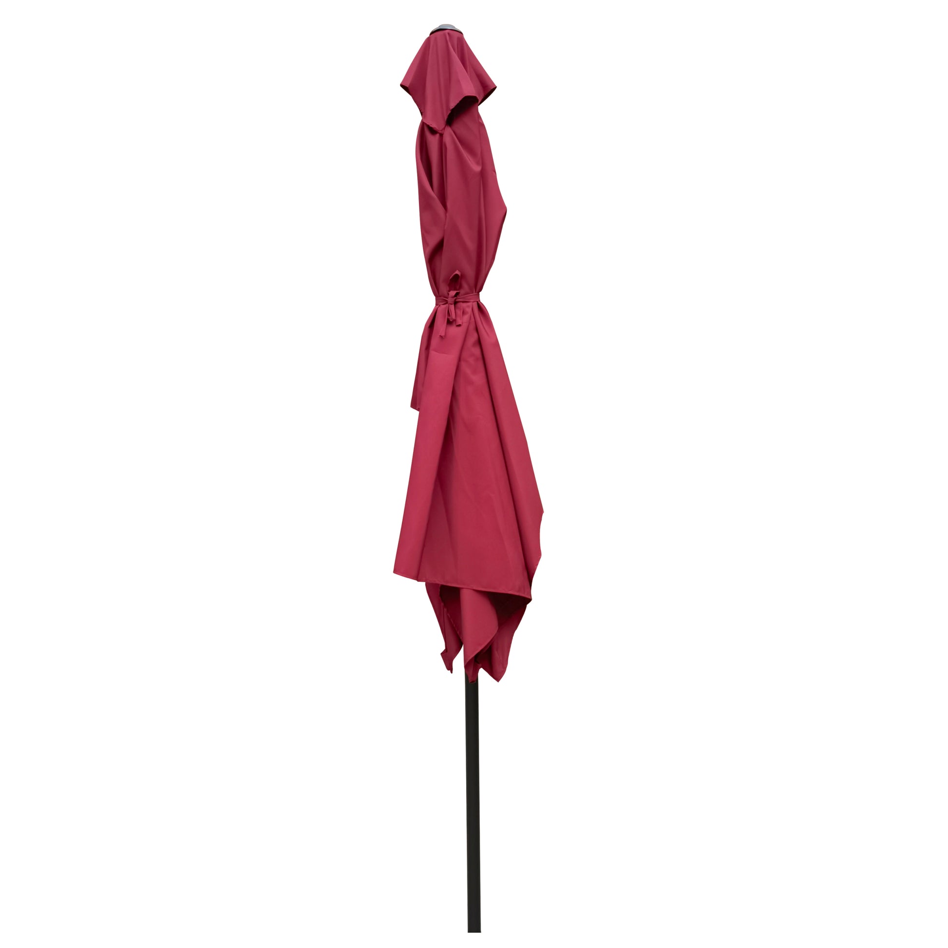 6 X 9Ft Patio Umbrella Outdoor Waterproof Umbrella With Crank And Push Button Tilt Without Flap For Garden Backyard Pool Swimming Pool Market Burgundy Steel