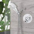 Chrome High Pressure Multi Function With Hand Held Shower Faucet Chrome Abs