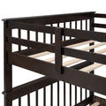 Stairway Full Over Full Bunk Bed With Storage And Guard Rail For Bedroom, Dorm, Espresso Old Sku:Lp000110Aap Espresso Solid Wood