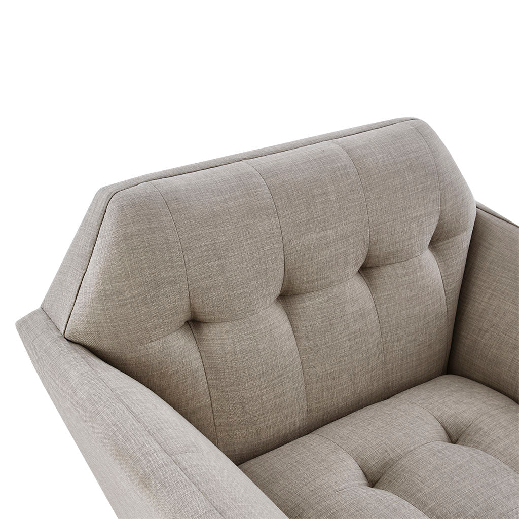 Lounge Chair Light Grey Polyester