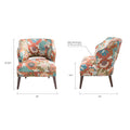 Open Back Accent Chair Multi Polyester