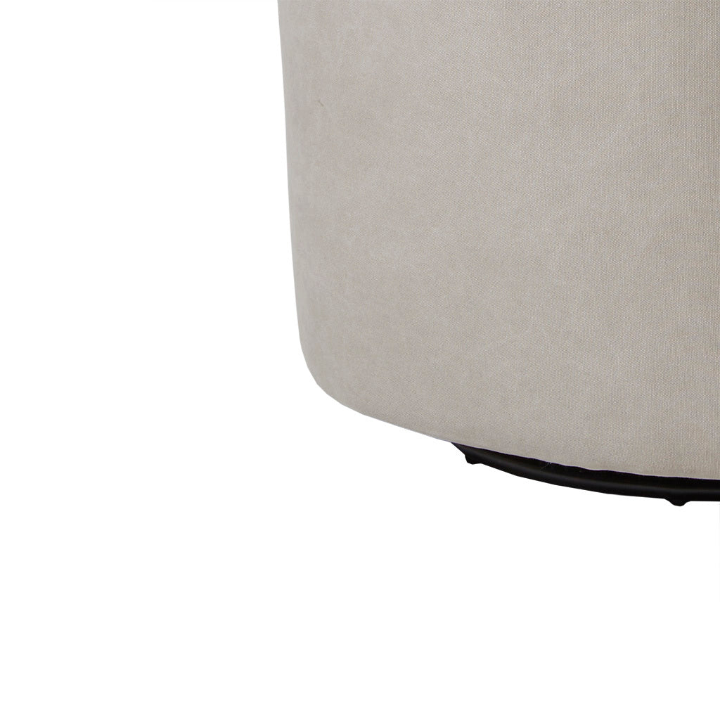 Owen Swivel Chair Beige Solid Wood