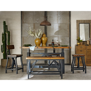 Dining Gathering Table Walnut Solid Wood