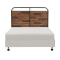 Renu Queen Headboard Light Brown Multi Gun Metal Wood