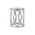 Arlo Metal Eyelet Accent Table Grey Metal
