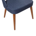 Dining Side Chair Set Of 2 Navy Polyester