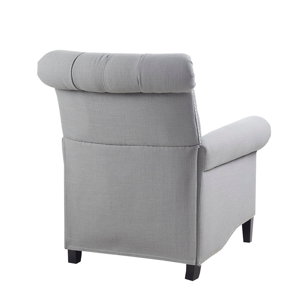 Aidan Push Back Recliner Grey Solid Wood