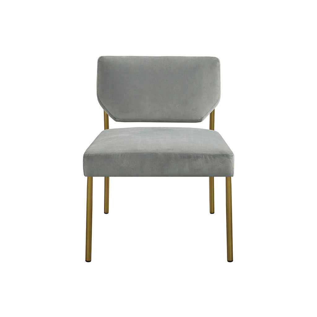 Accent Chair Grey Polyester