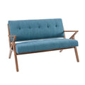 Rocket Loveseat Blue Solid Wood